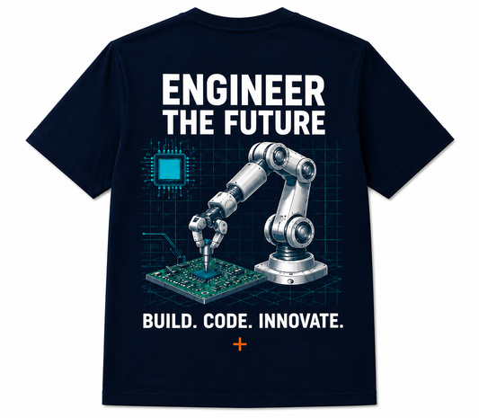 KiddyPi Engineer the Future T-Shirt | STEM Robotics Cotton T-Shirt for Young Makers