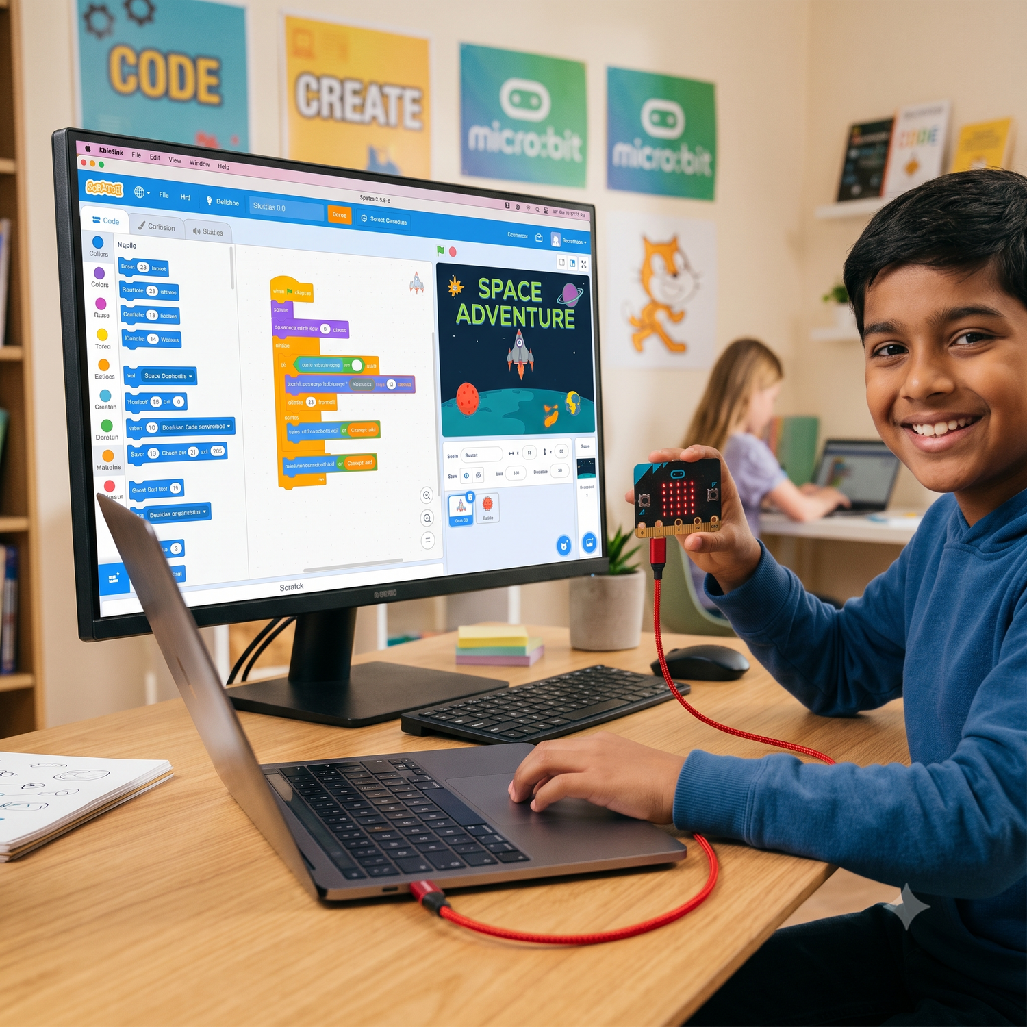 KiddyPi Combo — micro:bit kit with Scratch coding course