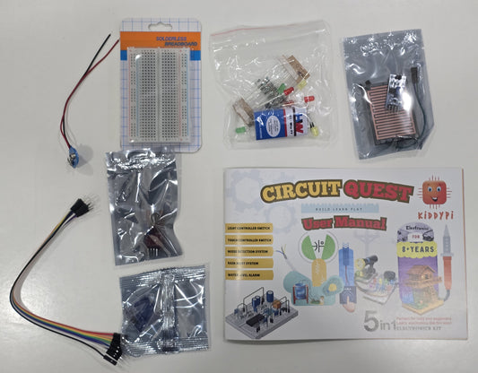 KiddyPi Circuit Quest – 5-in-1 Electronics STEM Kit for Kids