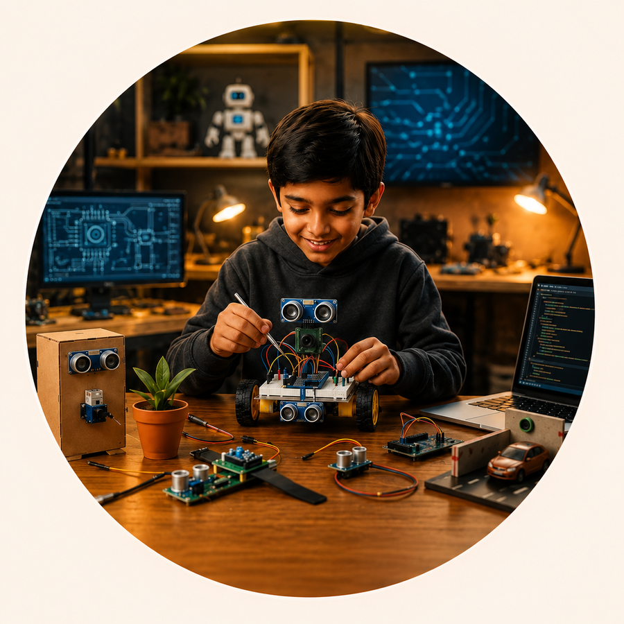 AI Tinker Saturdays — child building an AI project