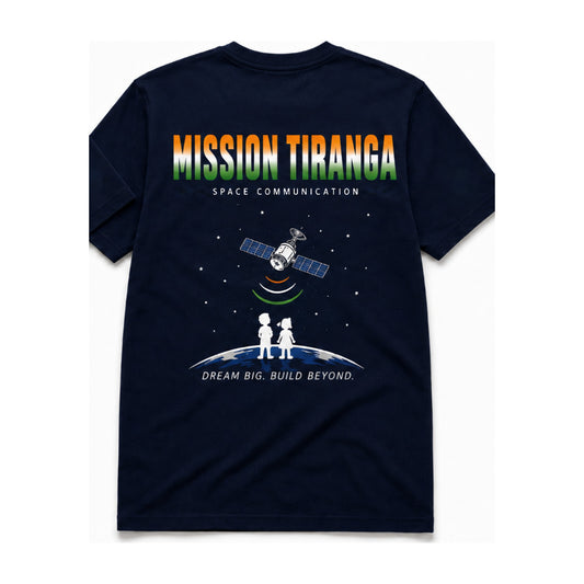 KiddyPi Mission Tiranga T-Shirt | Independence Day Space Communication Cotton Tee